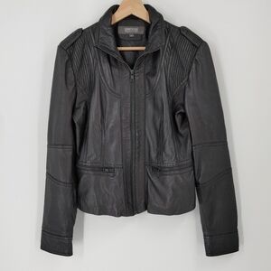 Kenneth Cole Reaction Black Leather Jacket